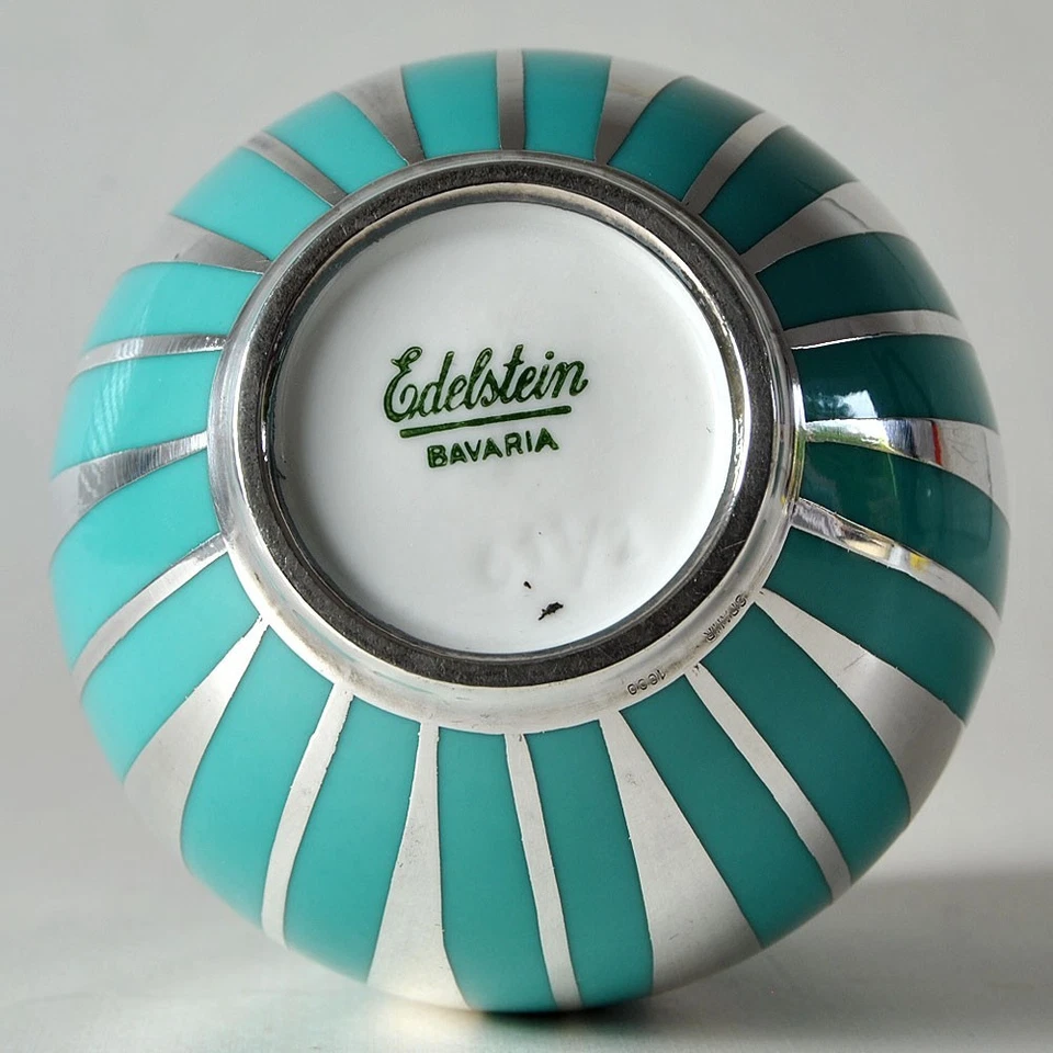 Edelstein OVERLAY-VASE, Spahr 1000, Höhe 10 cm, 50er Jahre - Bild 4 von 4