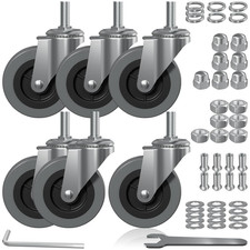 3 Inch Creeper Replacement Wheels 6 Pack Swivel Caster Wheel Snap On Cart Castor