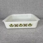 Vintage Anchor Hocking Fire King #435 Green Meadow 8” Square Baking Dish