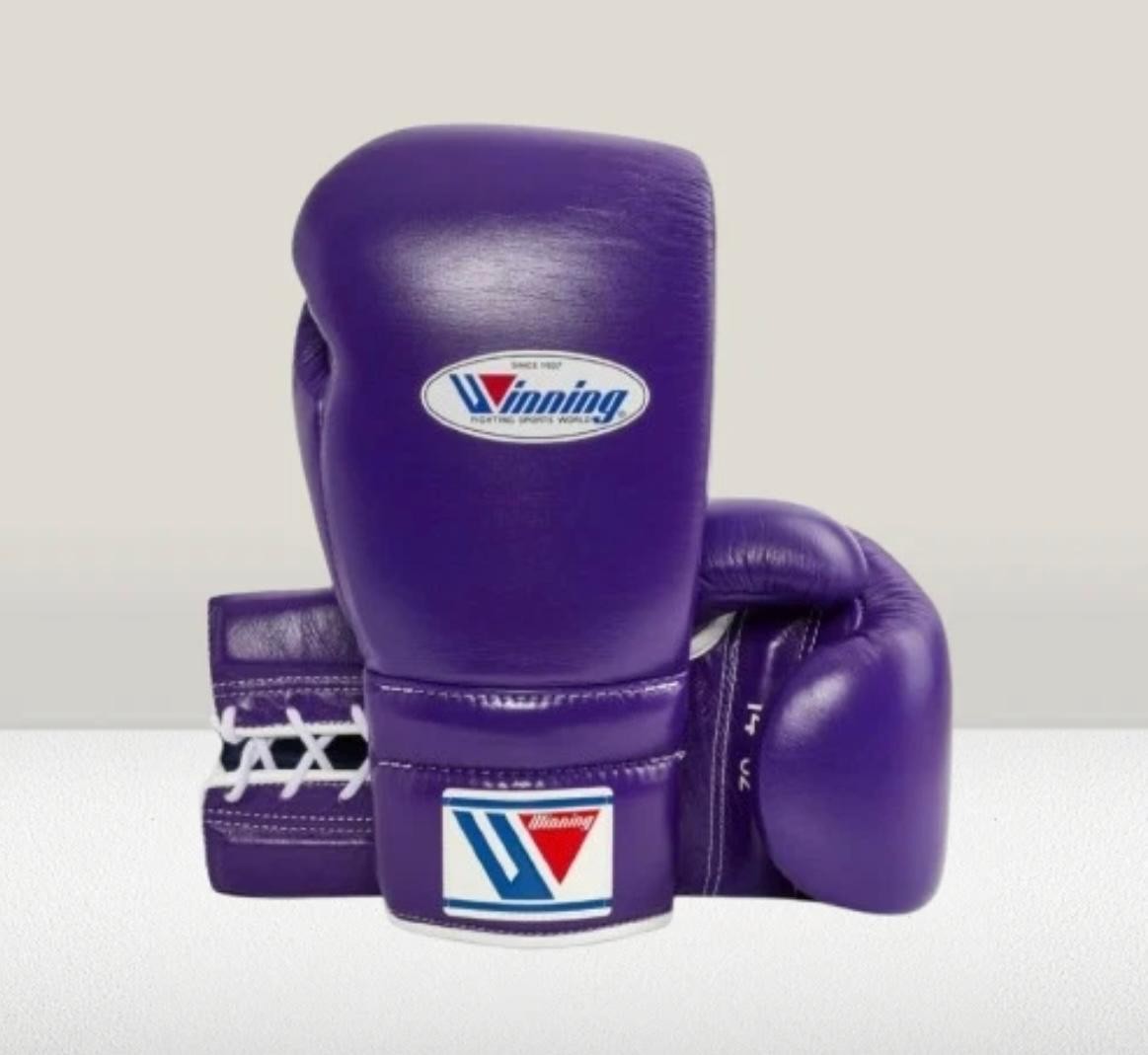 Purple Winning Boxing Gloves – 12oz to 16oz Lace-Up Training