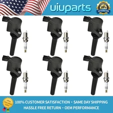 6pcs Ignition Coil & Iridium Spark Plug Kit For 2001-2007 Ford Escape 3.0L UF406