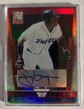2002 Donruss Elite Passing the Torch Autographs Tony Gwynn, Xavier Nady /50 🔥