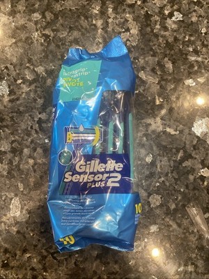 Gillette Sensor 2 Plus Pivoting Head Disposable Razors - Pack of 10