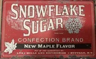 Vintage Snowflake Sugar Confection Brand-Buffalo, N.Y. Tin Metal Sign 16" × 10"