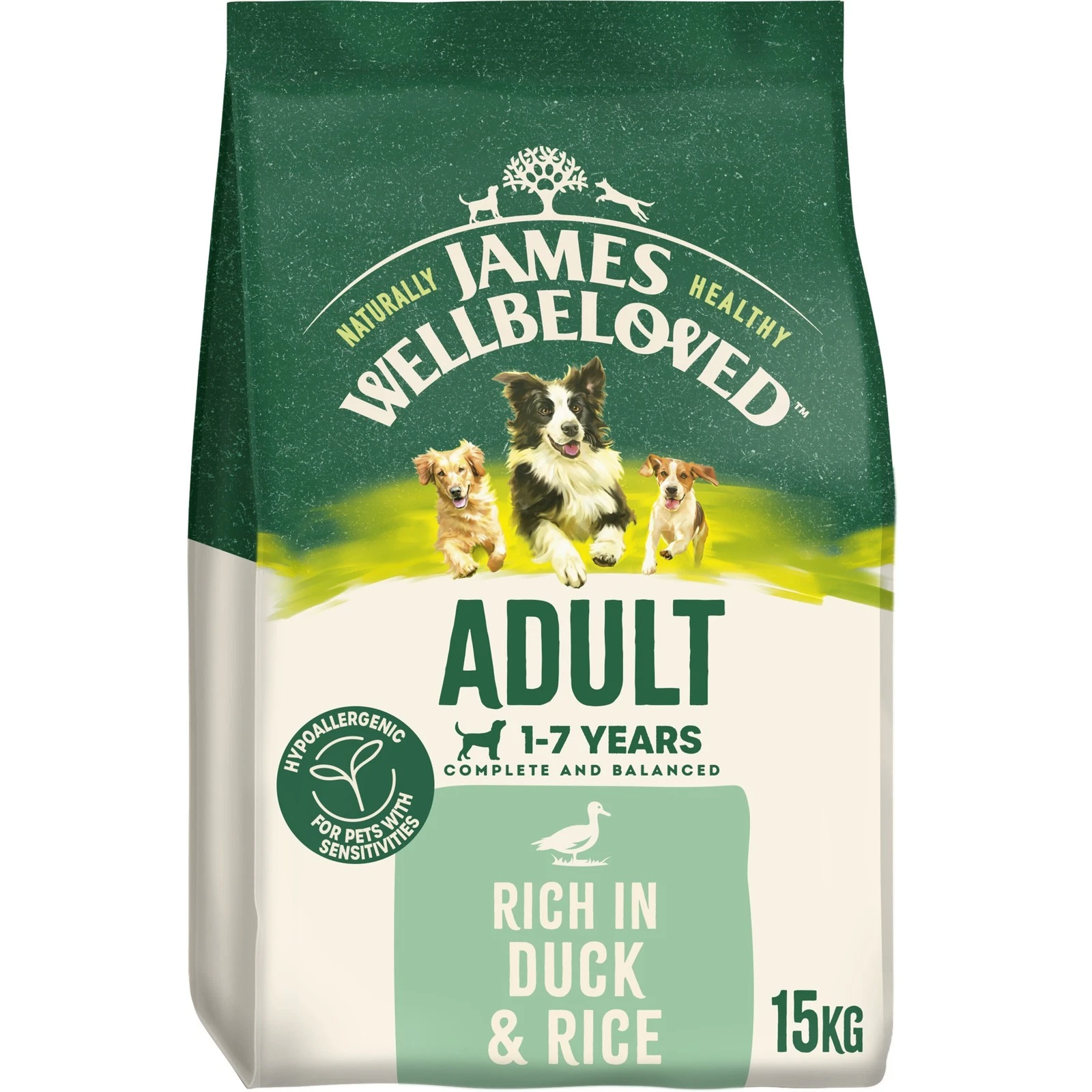 James Wellbeloved Duck & Rice Adult Dry Dog Food - 15kg BBD 01/2026
Opens in a new window or tab