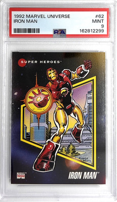 1992 Marvel Universe Iron Man #62 PSA 9 MINT