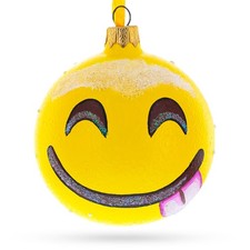 Indulging in Delight Savoring Delicious Food Glass Ball Ornament 3.25 Inches