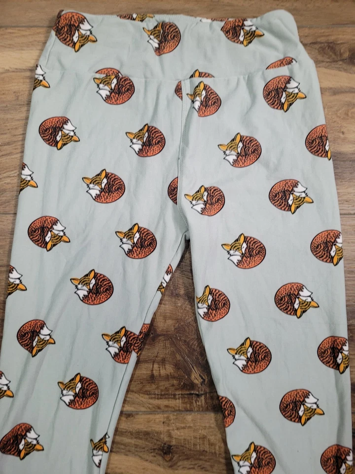 OS LuLaRoe Один Размер Леггинсы Лиса Лесная Природа Редкие! - Изображение 3 из 4