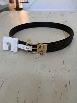 NWT Michael Kors reversible belt. Reversible Belt in BLACK - Sale | Michael Kors [US] main image 3