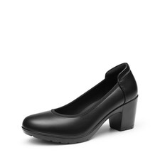 DREAM PAIRS Women's Chunky Closed Toe Low Block Heels Work Pumps Comfortable ...