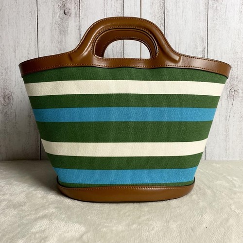 Marni Tropicalia Small Shoulder Bag Multicolor Canvas Leather Unisex Authentic - Picture 4 of 11