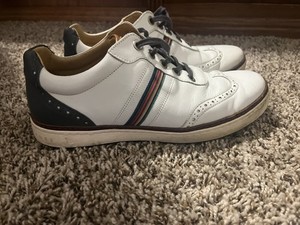 Royal Albartross Golf Shoes Leather Spikeless White Mens 9 Hand Made Italy