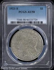 1921-S $1 Morgan Silver Dollar PCGS AU 58