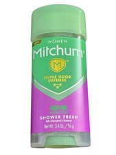 2 Pack Mitchum Women Triple Odor Defense Gel Deodorant Shower Fresh 3.4oz