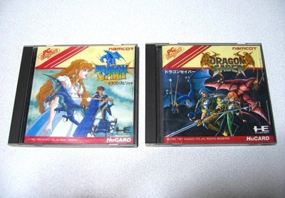 PC Engine Dragon Spirit Saber Set Lot PCE NEC namco Shooter Spiel HuCard gete...
