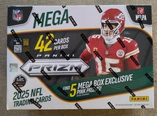 2025 PANINI PRIZM NFL FOOTBALL MEGA BOX FACTORY SEALED Pink Prizms 10 Rookies