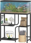 20 Gallon Fish Tank Stand with Storage Shelves Heavy Duty Aquarium Stand Black