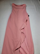 Lulus Pink Ruffle Strapless Dress XS