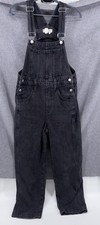 Madewell Womens Size XS Black Denim Overalls Straight Leg Lunar Wash Jean