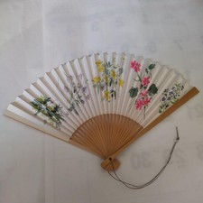 Folding Sensu Fan Suehiro flower pattern Yasuda Fire Marine Insurance CoLtd comm