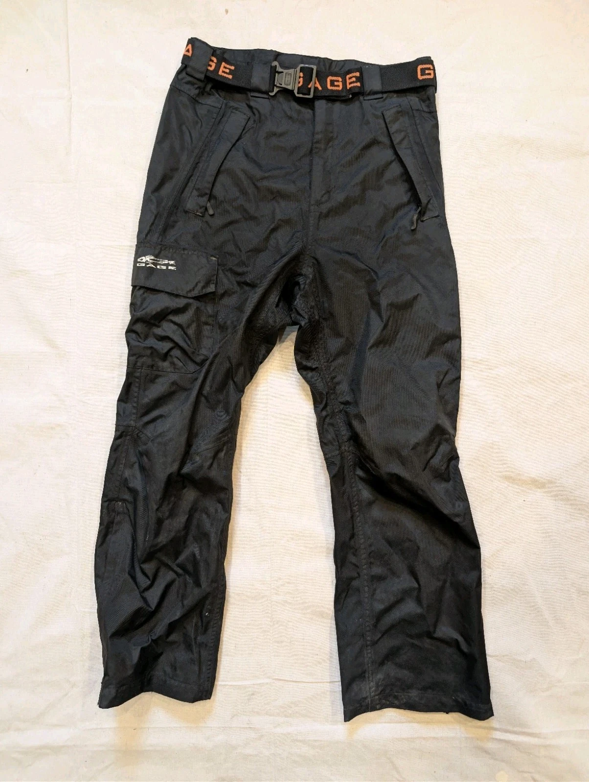 GRUNDENS GAGE Weather Watch Waterproof Fishing Cargo Belted Pants - SMALL