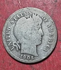 1905S US Barber SILVER Dime! "San Francisco" Mint! Good! Old US Coin!