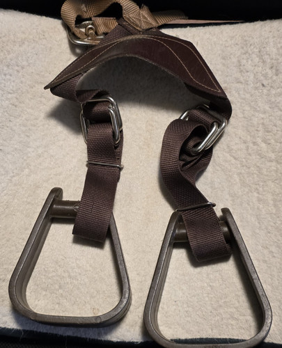 Buddy Stirrups Youth Brown Nylon Straps Ralide/Poly Strap for Western Horn Kids
