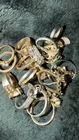 Vintage Scrap Rings Lot! 925 Silver 18 KGE CZ Sarah Cov More