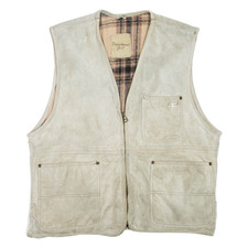 Gilet Donna Utility Grigio In Pelle M