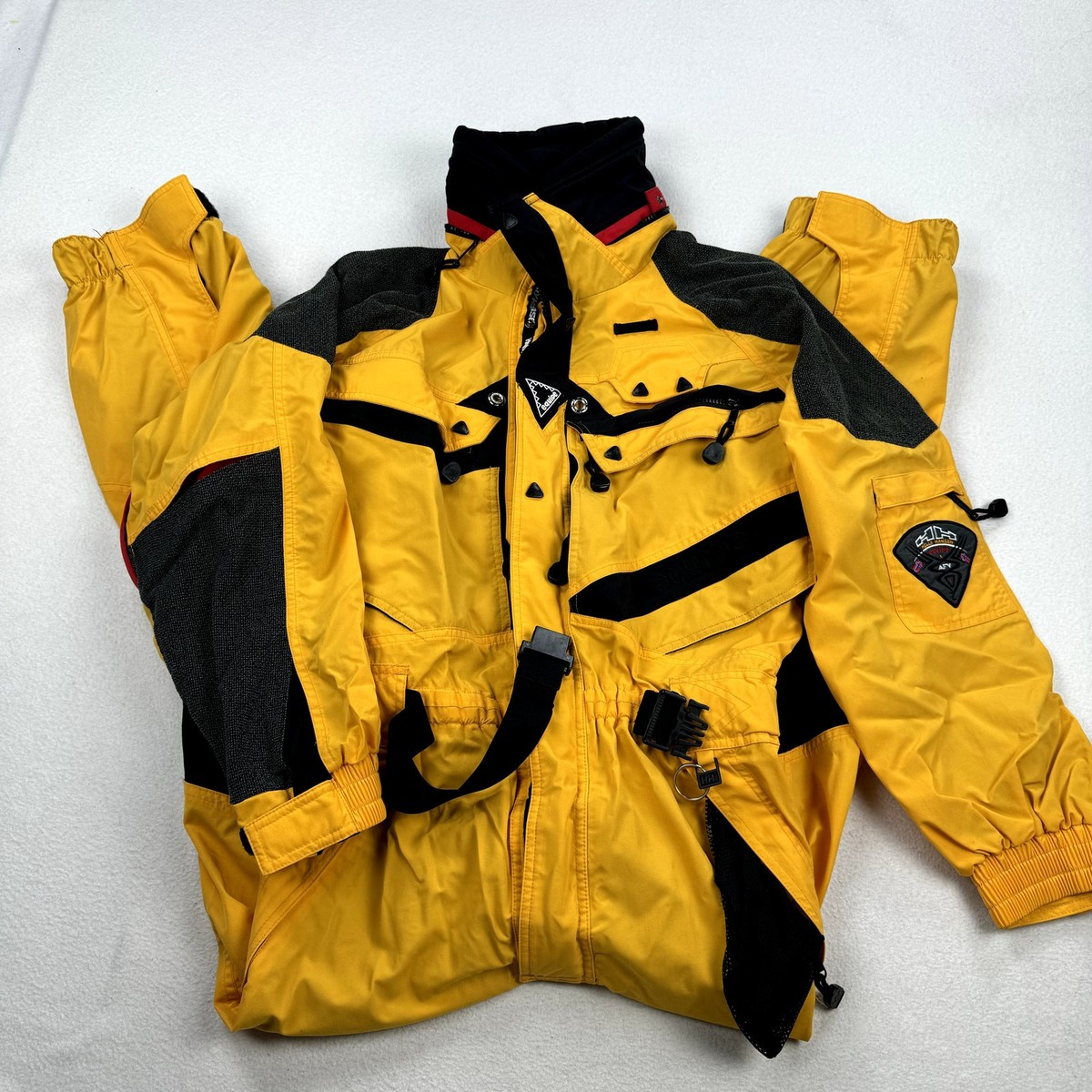 Vintage Helly Hansen Snowsuit Size Medium Yellow Equipe One