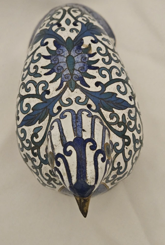 Винтажная пара клуазоне перепела птицы с крышкой безделушки коробка китайские коробки 3 «X 3 1/4» - Изображение 4 из 4