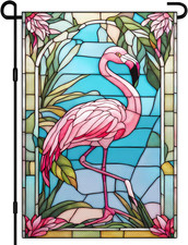 Flamingo Garden Flags for outside 12 18 Inch Double Sided Hello Sunshine Hawaii