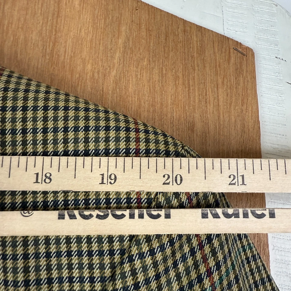 VINTAGE Hugo Boss Jacket Mens 40S 3 Button Brown Checkered Wool Sport Coat 90s - Image 4 of 4