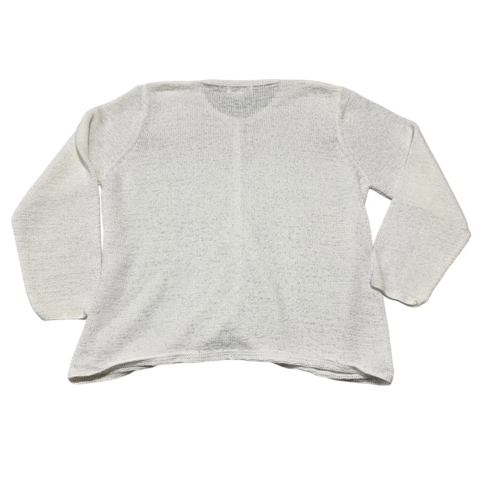 Pendleton Cardigan Sweater Knit Button Front Plus Size 2X White *Runs Small* - Image 4 of 4