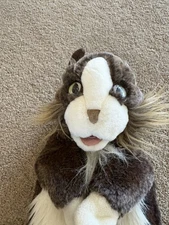Folkmanis Brown White Cat Stage Stuffed Animal Hand Puppet