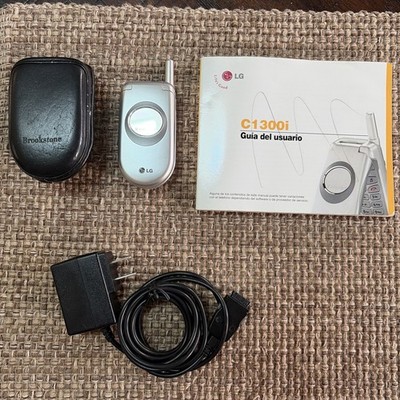 LG C1300 - Silver and Gray ( Cingular ) Rare Flip Phone - Bundled / Great Shape