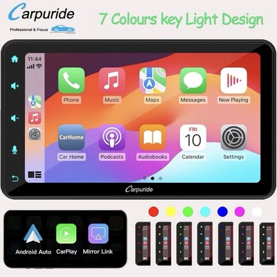 NEW Carpuride Black Touchscreen 7-Inch Apple Carplay & Android Auto 1080p