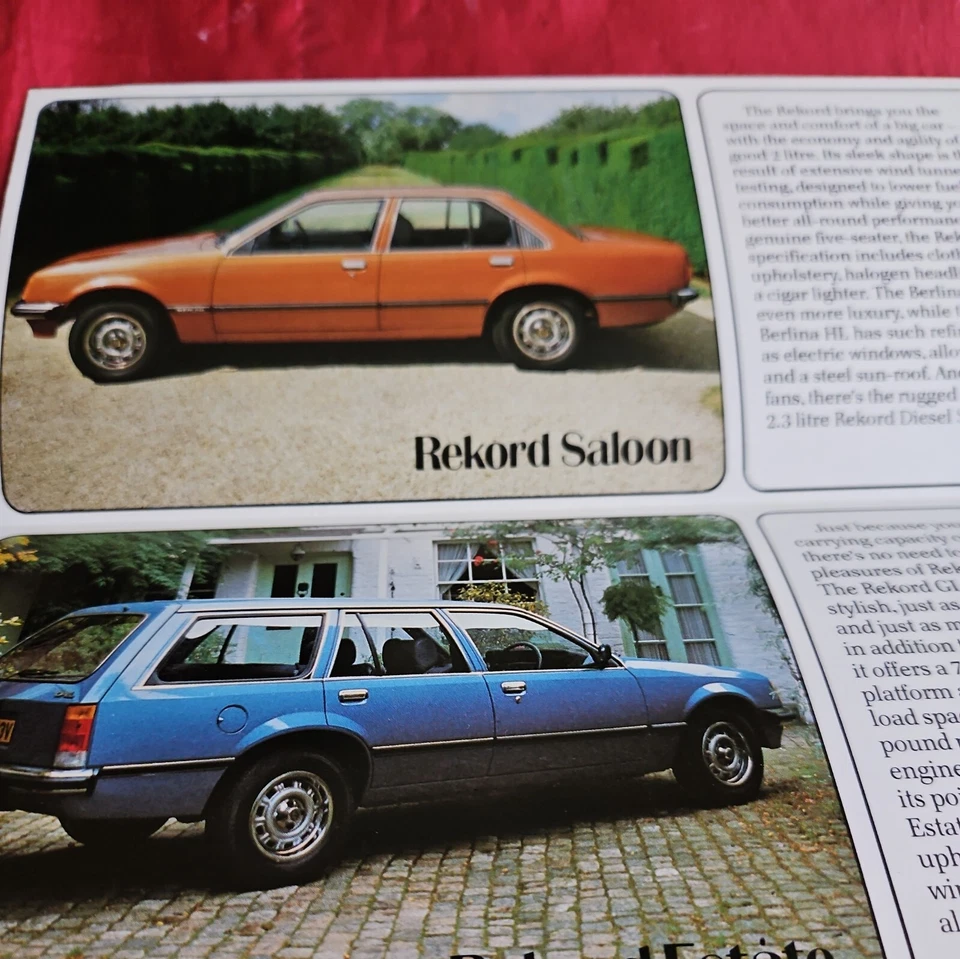 Opel Range Brochure 1980 Monza Senator Rekord Manta Berlinetta Ascona Kadett Uk - Image 3 of 4