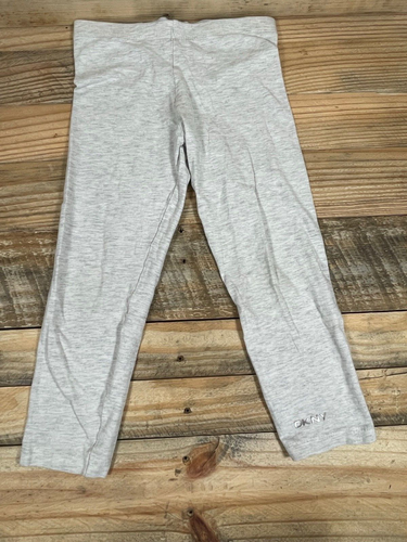 DKNY Heather Gray Girls (4) Leggings Bottoms Comfortable Cotton Stretch Pants