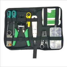 Network Ethernet LAN Kit  Cat5e Cat6 Cable Tester Crimper Crimping Tool Set