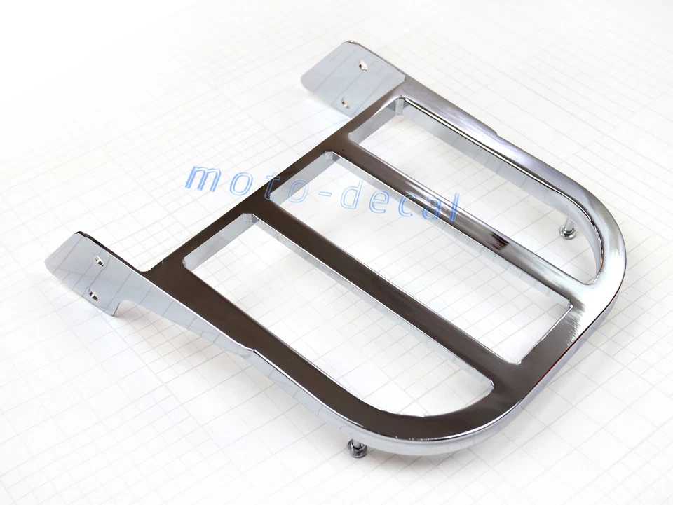 Portaequipajes para V-Star VStar 1100 XVS1100 2000-2009 barra trasera cromada Sissy Foto 4 de 4