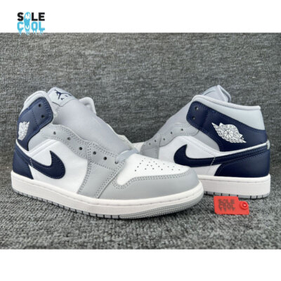 AIR JORDAN 1 MID　DQ8426-104 Nike Air Jordan 1 Mid White Midnight Navy Wolf Grey DQ8426
