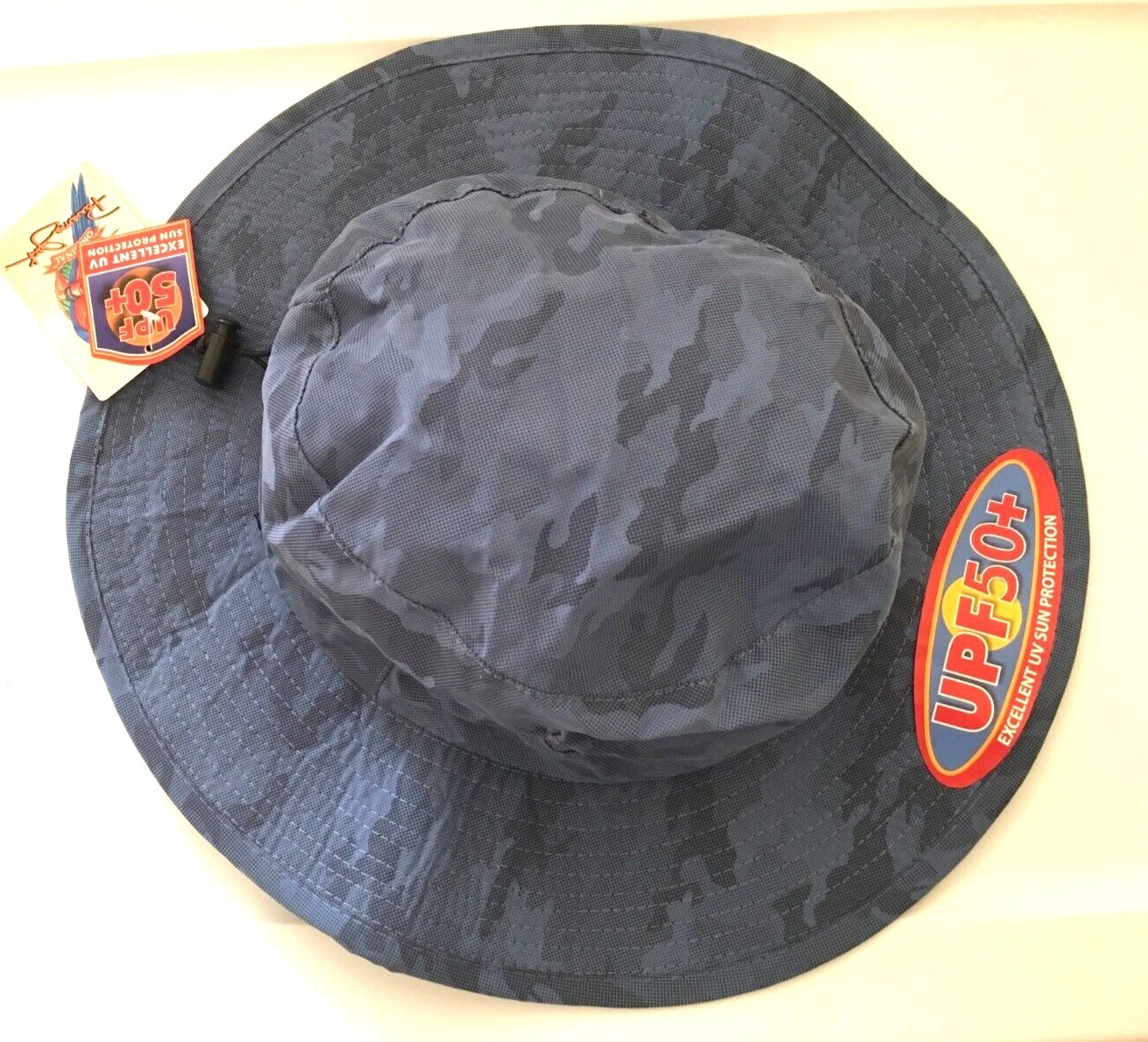 Panama Jack Fishing Sun Hat Boonie Blue Camo Lightweight Packable UPF (SPF) 50+
