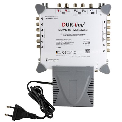DUR-line MS Multischalter 9/12 HQ 2 Satelliten für 12 Teilnehmer HDTV UHD 4K NEU
