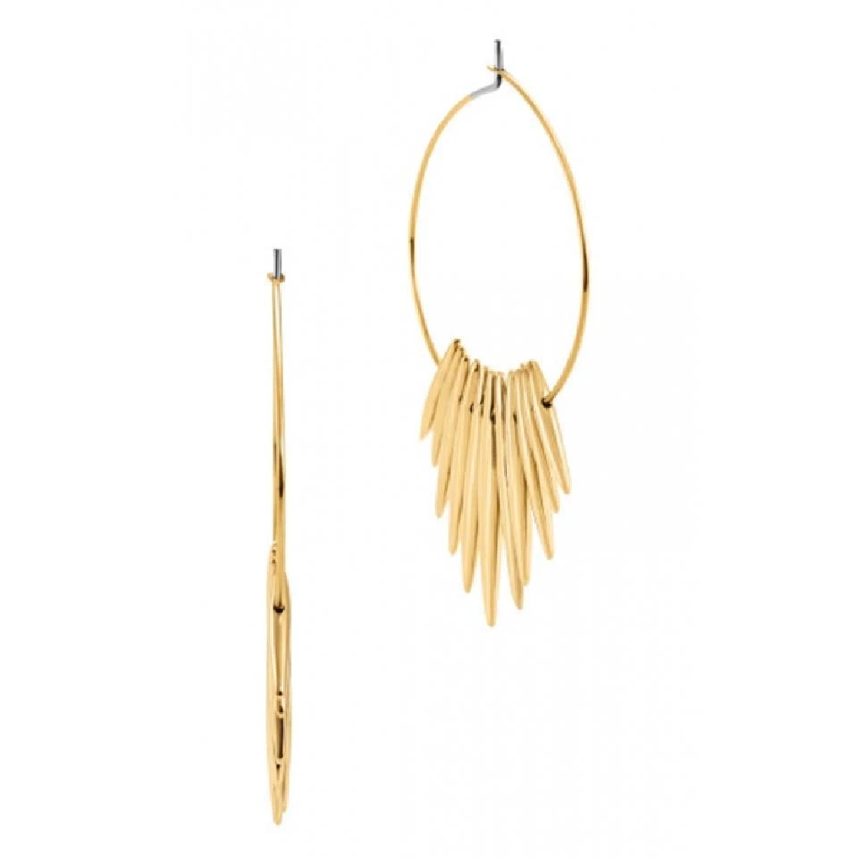 NUEVOS PENDIENTES DE ARO PEQUEÑOS MICHAEL KORS TONO DORADO, MATCHSTICK PUNTA CAÍDA MKJ4500 Foto 2 de 2