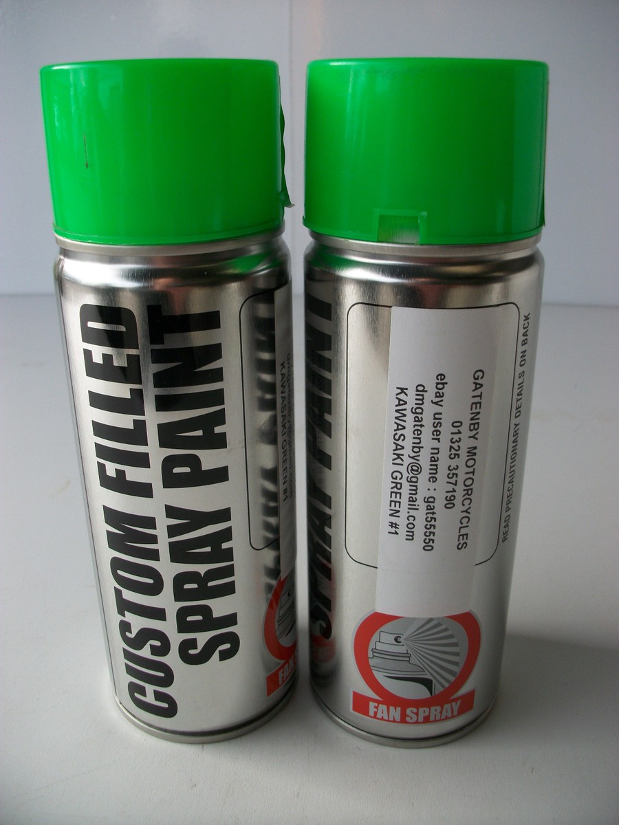 2x Kawasaki Green Spray Paint Can Aerosol Motorcycle Zxr Zx6r Zx7r
