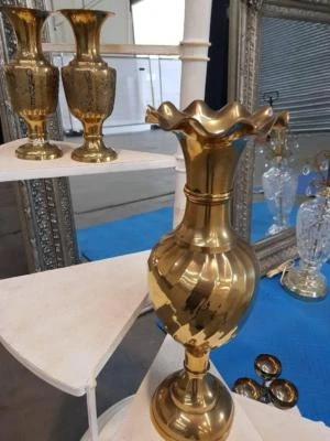 Brass Urns Mirror Antique Chaise Lounges Chairs Etc Other Brass Urns Mirror Antique Chaise