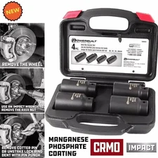 4 PC Impact Sockets Set Axle Nut Removal Wheel Bearing Replaces Wrench Hand Tool