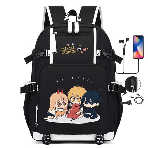 Mochila USB de hombro con motosierra de anime para hombre Power Denji Pochita Mochila - Imagen 21 de 45