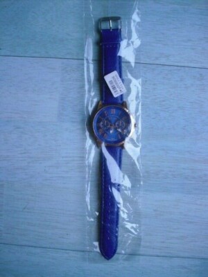 Geneva Platinum Damenuhr Damen Armbanduhr Blau / Bronze Casual Watch NEU&OVP
